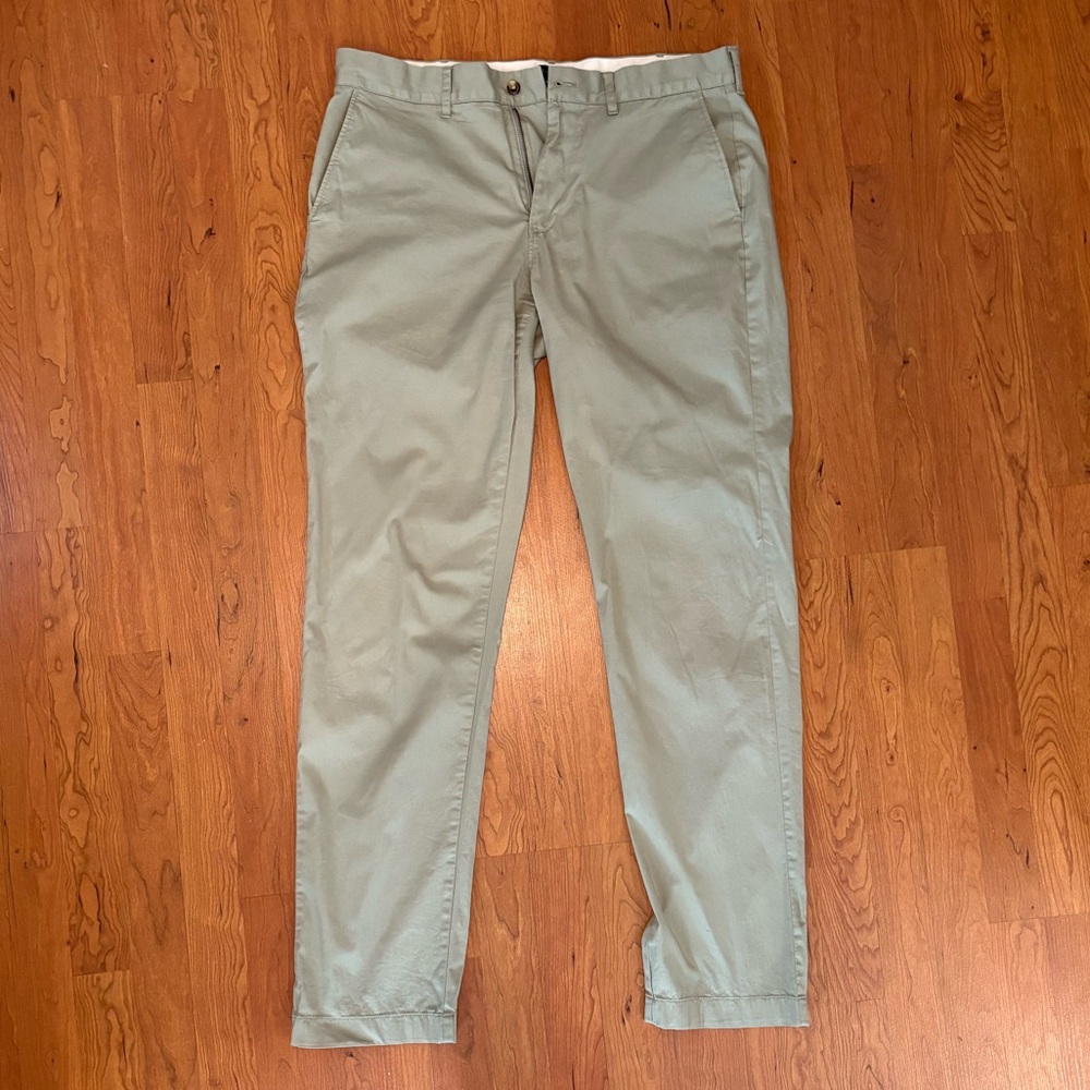 Men’s J. Crew Flex Straight Stretch Pants! Olive green! Size 34x34
